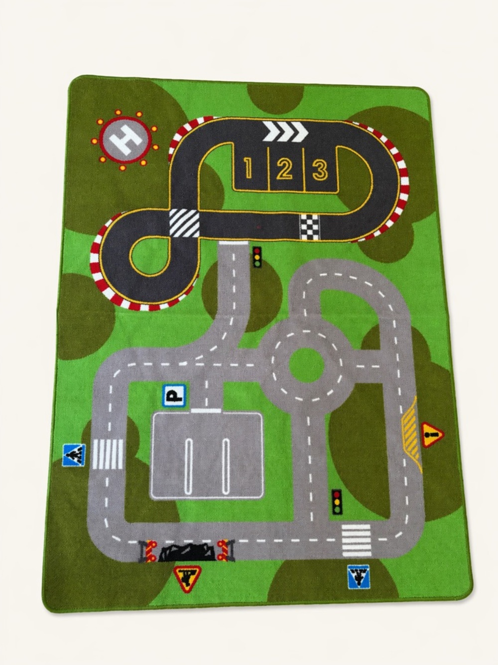 Melissa and Doug Playmat Rug Cars Road Racetrack Kids Toddler Gift Boys Green